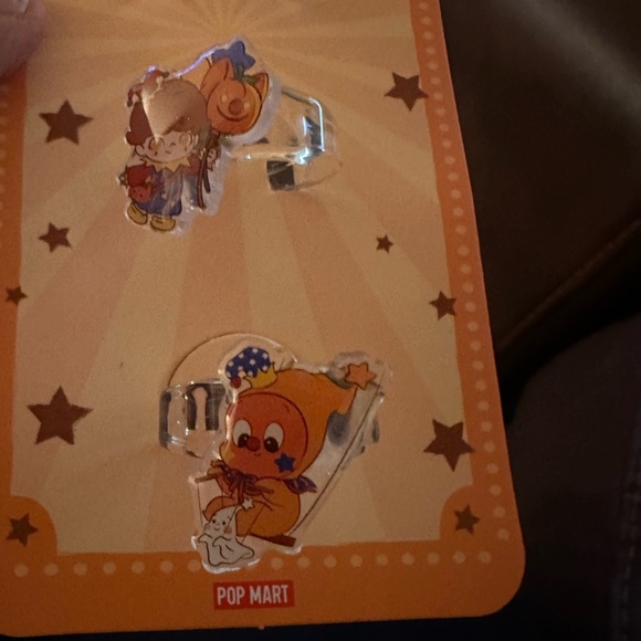 Labubu Cartoon Character Rings Set - Picture 2 of 9